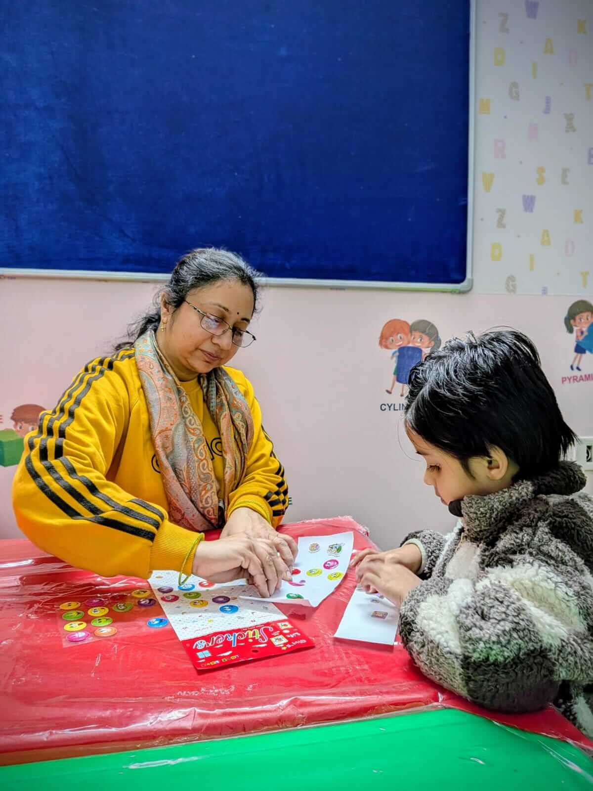 Children playing educational games