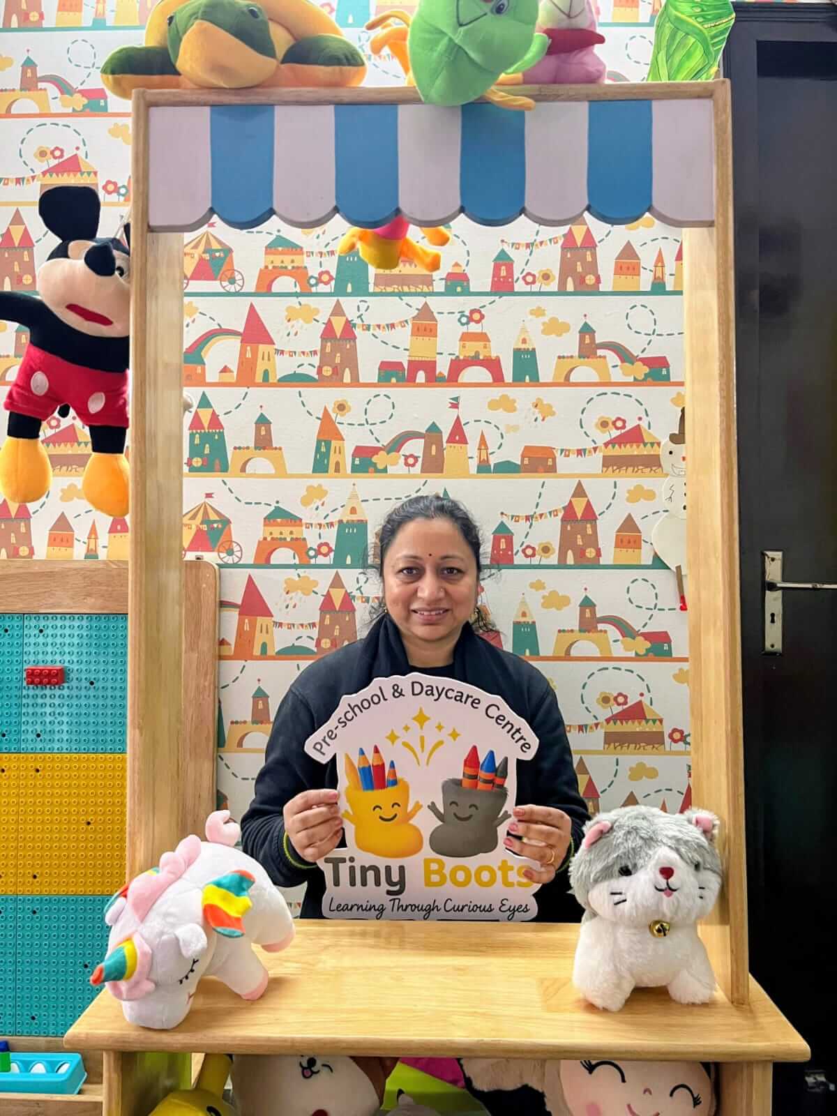 Children playing educational games